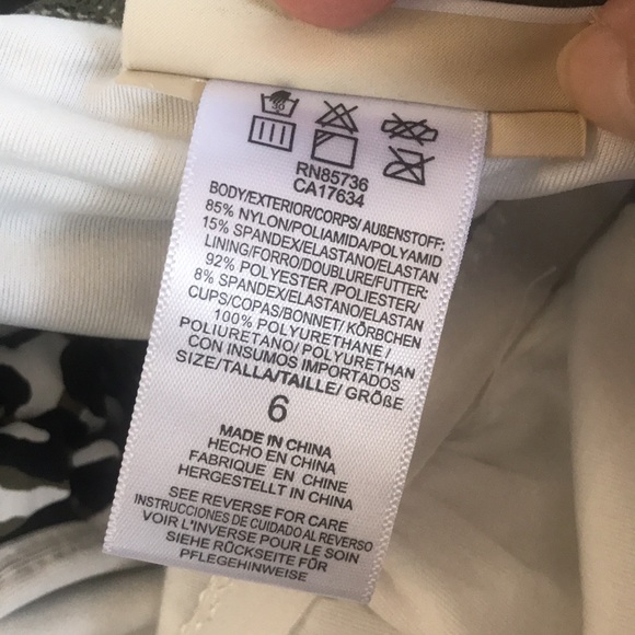 Michael Kors Women's Thora Leopard-Print Lace-Up One-Piece Swimsuit Size 6 - Picture 8 of 13